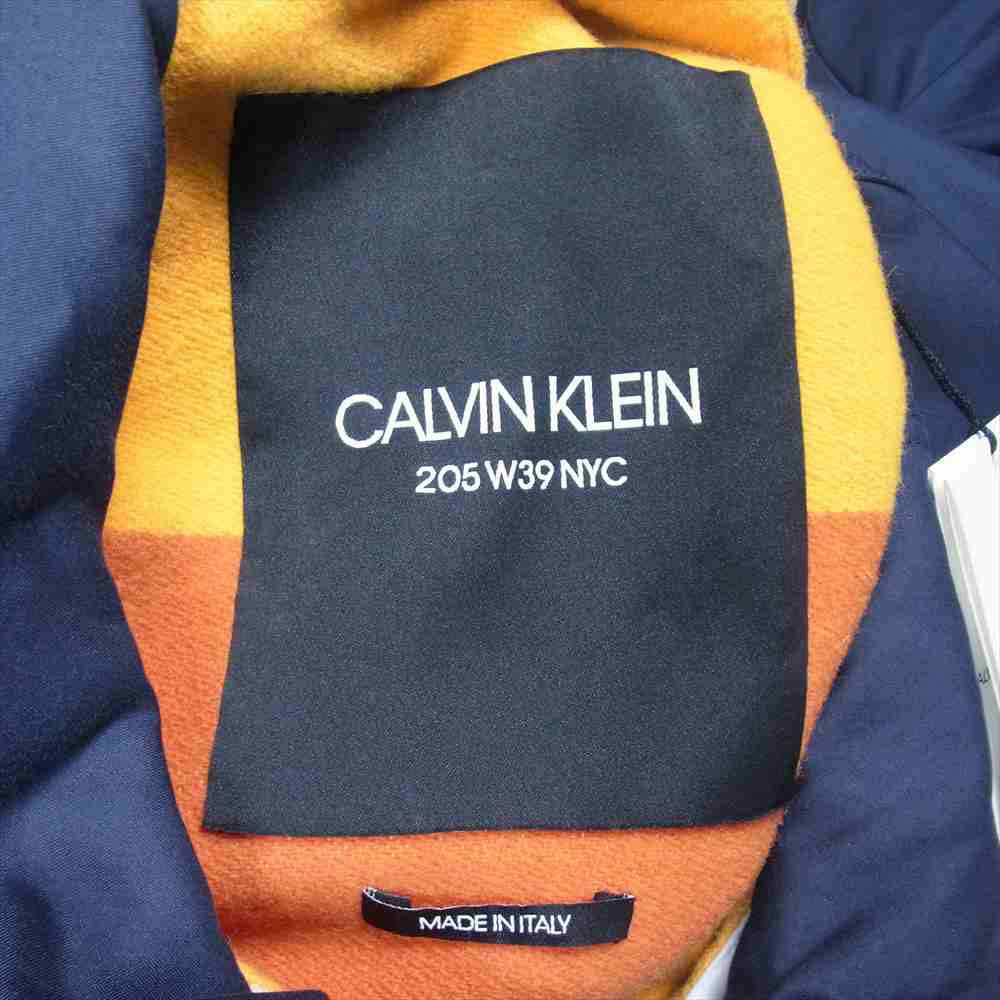カルバンクライン 205W39NYC MWCB22 RAF SIMONS ラフシモンズ PENDLETON ペンドルトン 着脱可能ブランケットライナー付き フィッシュテール モッズコート ダークネイビー系 46【中古】