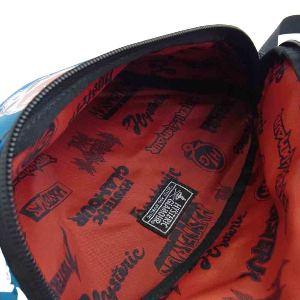 HYSTERIC GLAMOUR ヒステリックグラマー ロゴ プリント ウエスト ポーチ ライトブルー系【中古】