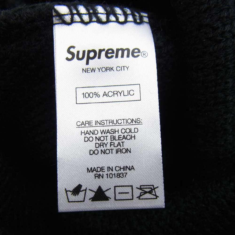 Supreme シュプリーム 18AW Classic Stripe Beanie クラシック ストライプ ロゴ ニットキャップ ビーニー ブラック系【中古】