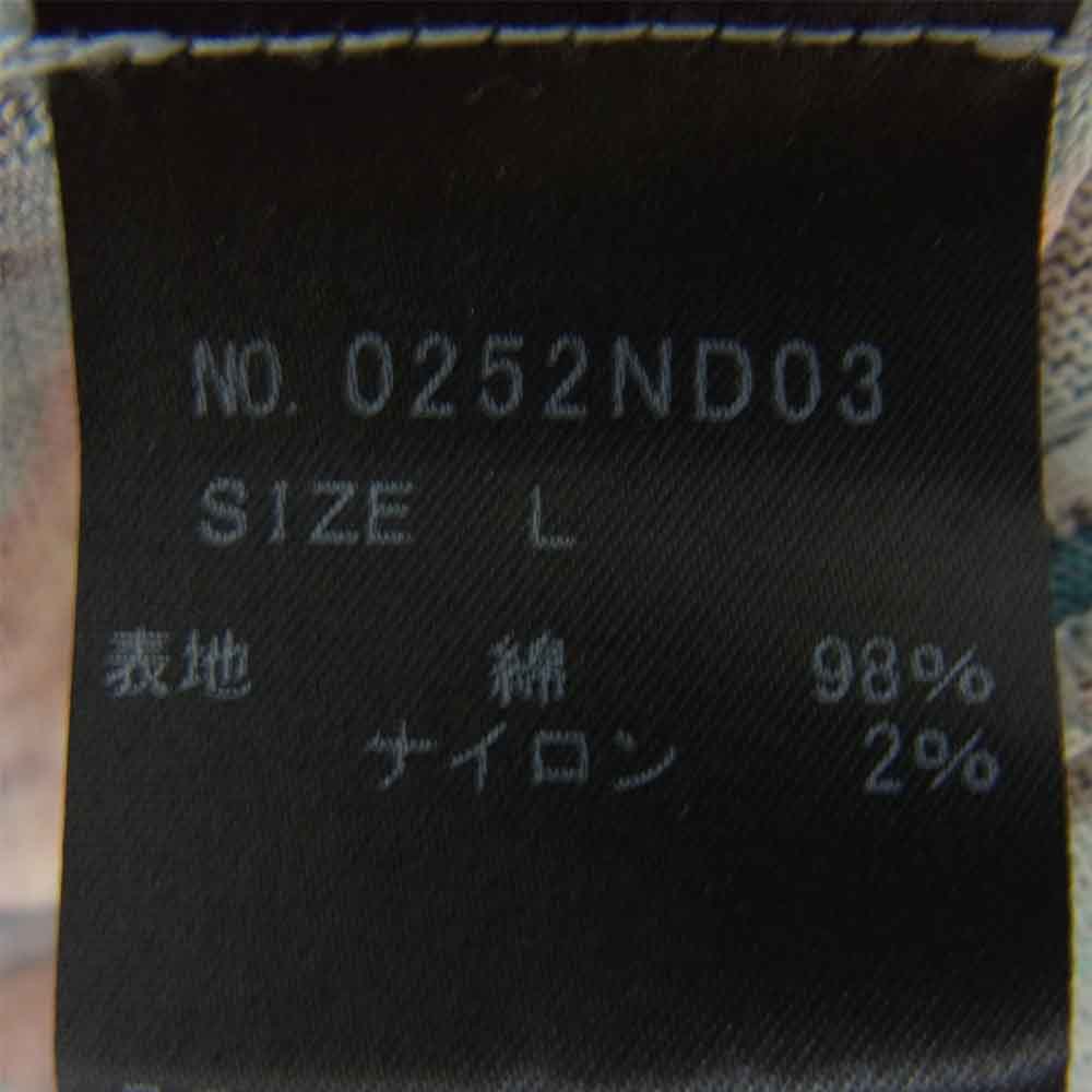 HYSTERIC GLAMOUR ヒステリックグラマー 0252ND03 THE CRAMPS クランプス 総柄 ニット カーディガン ブルー系 L【中古】