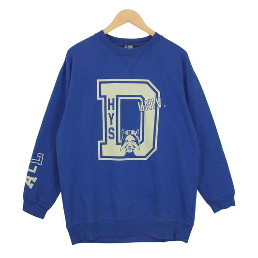 HYSTERIC GLAMOUR ヒステリックグラマー 01181CS01 D プリント ビッグ スウェット ブルー系 FREE【中古】