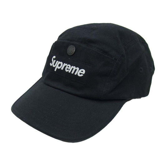 Supreme シュプリーム 18AW SNAPBUTTON POCKET CAMP CAP スナップボタン ポケット キャンプ キャップ ブラック系【中古】