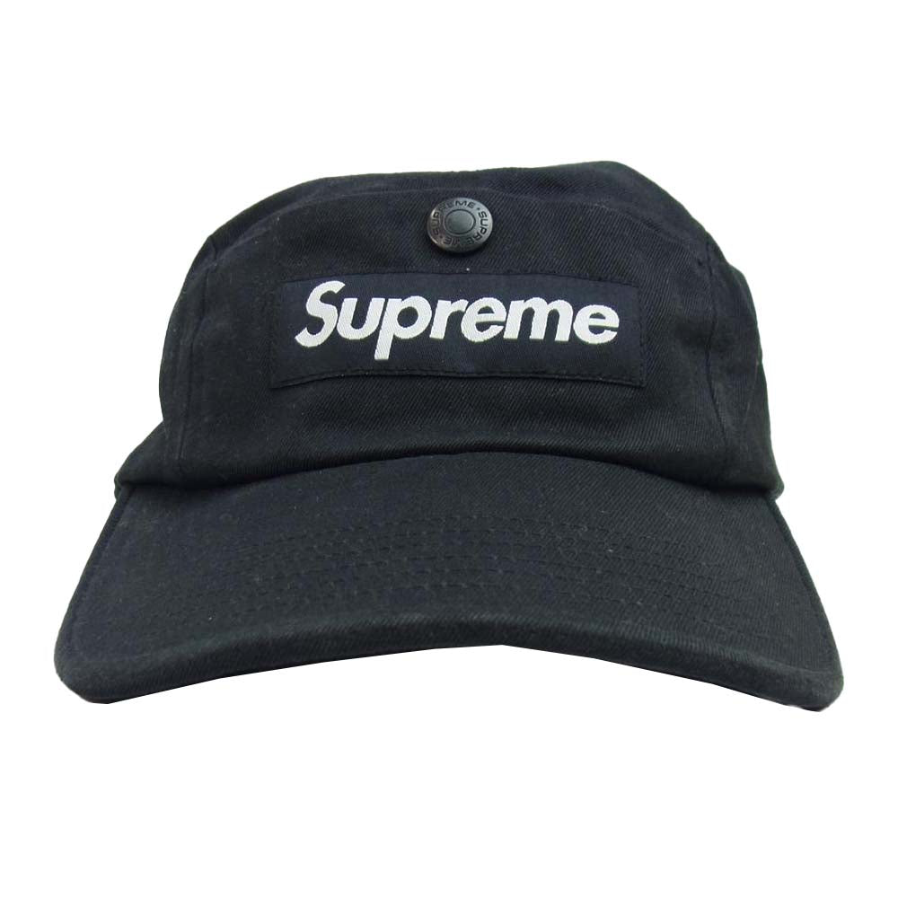 Supreme シュプリーム 18AW SNAPBUTTON POCKET CAMP CAP スナップボタン ポケット キャンプ キャップ ブラック系【中古】