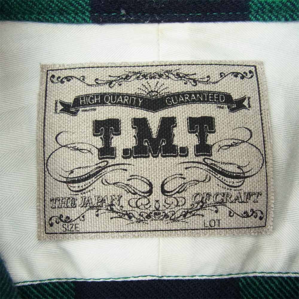 TMT ティーエムティー TSH-F18IN02 WAPPEN COTTON-WOOL BUFFALO CHECK SHIRTS ワッペン コットン ウール バッファロー チェック シャツ グリーン系 S【中古】