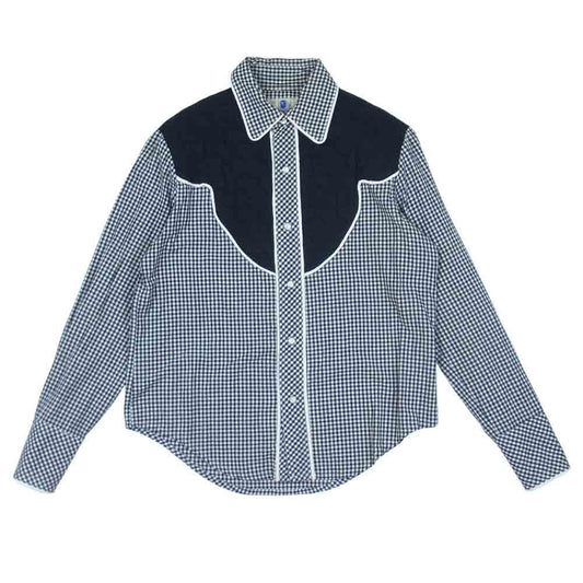 A BATHING APE アベイシングエイプ ギンガム チェック ウエスタン シャツ ブラック系 XS【中古】