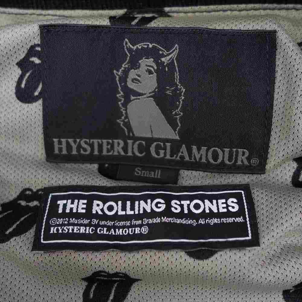HYSTERIC GLAMOUR ヒステリックグラマー 0222AB01 × THE ROLLING STONES ローリングストーンズ × 野口強 裏地リップ&タン総柄 ブルゾン ジャケット S【中古】