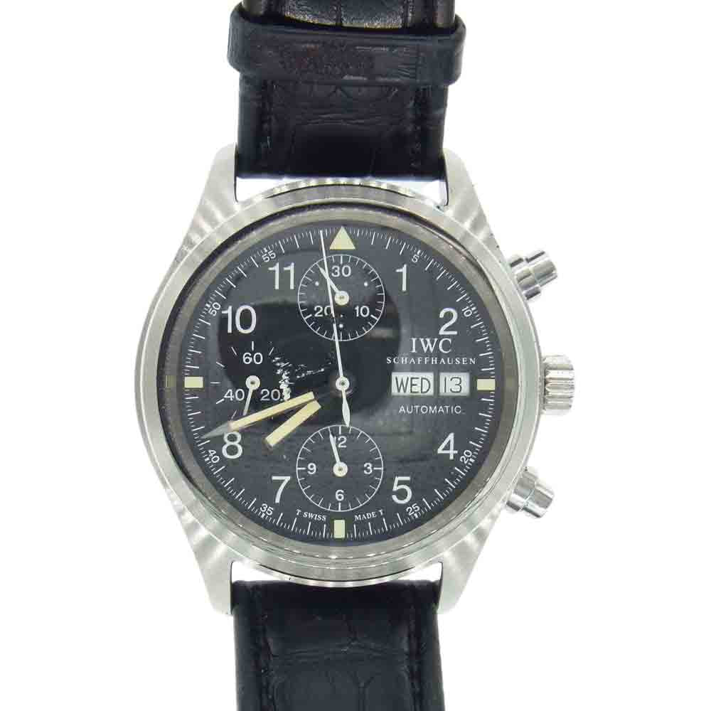 IWC インターナショナルウォッチカンパニー IW370603 IWCギャランティ付属 メカニカル フリーガー クロノグラフ 自動巻き ブラック系【中古】