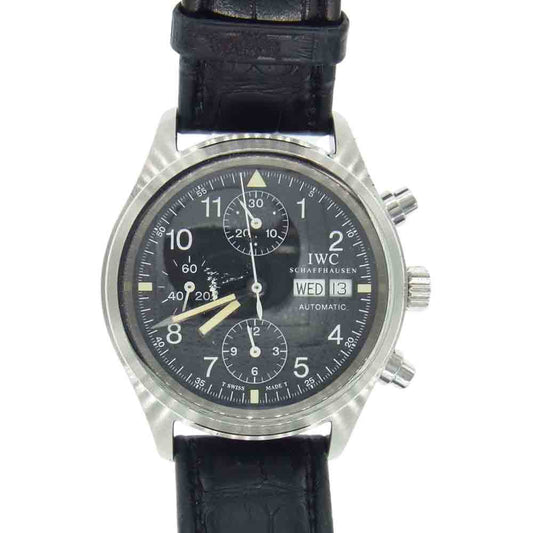 IWC インターナショナルウォッチカンパニー IW370603 IWCギャランティ付属 メカニカル フリーガー クロノグラフ 自動巻き ブラック系【中古】