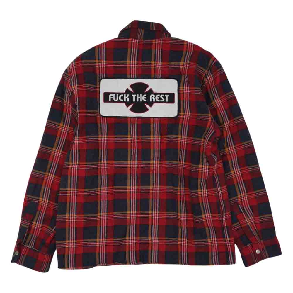 Supreme シュプリーム 17AW Independent Quilted Flannel Shirt キルト フランネル シャツ S【中古】