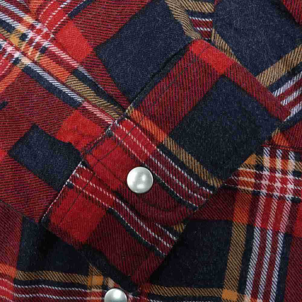 Supreme シュプリーム 17AW Independent Quilted Flannel Shirt キルト フランネル シャツ S【中古】