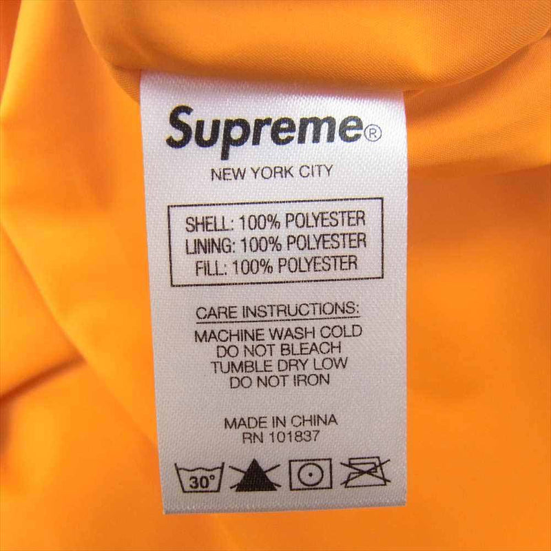 Supreme シュプリーム 21SS IGGY POP SUPREME PUFFY JACKET パフィー ジャケット オレンジ系 M【中古】