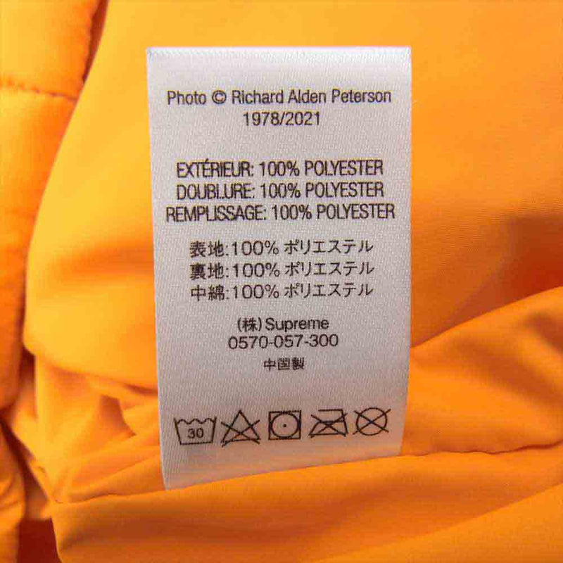 Supreme シュプリーム 21SS IGGY POP SUPREME PUFFY JACKET パフィー ジャケット オレンジ系 M【中古】