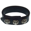 CHROME HEARTS クロムハーツ（原本無） 3BTN 2SNP 3ボタン 2スナップ レザー ブレスレット ブラック系【中古】