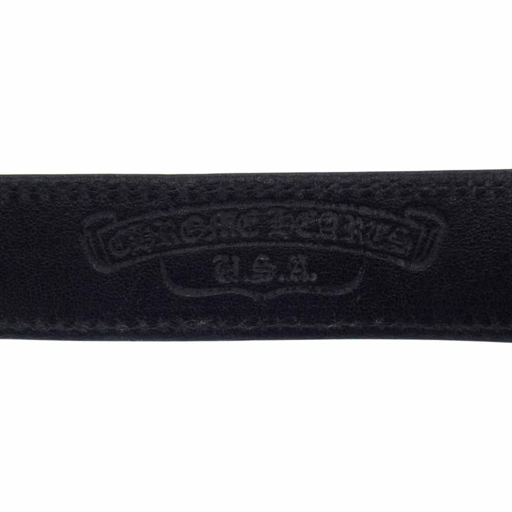 CHROME HEARTS クロムハーツ（原本無） 3BTN 2SNP 3ボタン 2スナップ レザー ブレスレット ブラック系【中古】