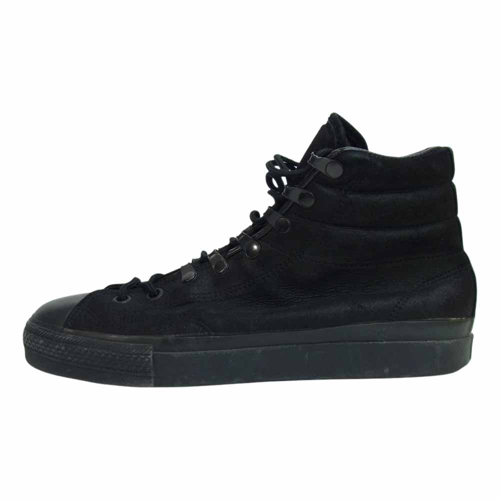 NUMBER(N)INE ナンバーナイン 06AW F06-NF004 NOIR期 レースアップ 編み上げ レザー ハイカット スニーカー ブラック系 9【中古】