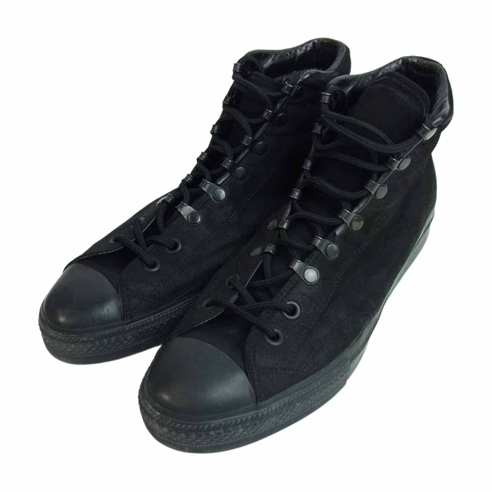 NUMBER(N)INE ナンバーナイン 06AW F06-NF004 NOIR期 レースアップ 編み上げ レザー ハイカット スニーカー ブラック系 9【中古】