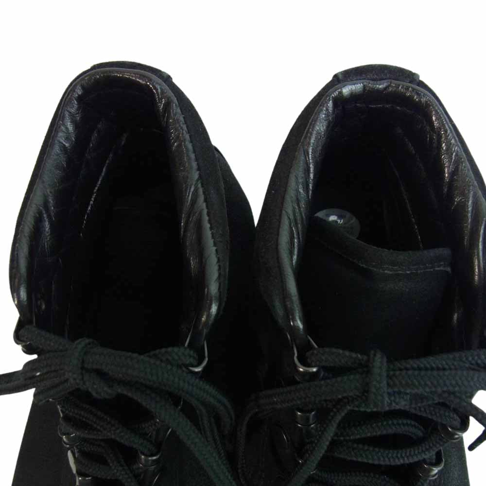NUMBER(N)INE ナンバーナイン 06AW F06-NF004 NOIR期 レースアップ 編み上げ レザー ハイカット スニーカー ブラック系 9【中古】