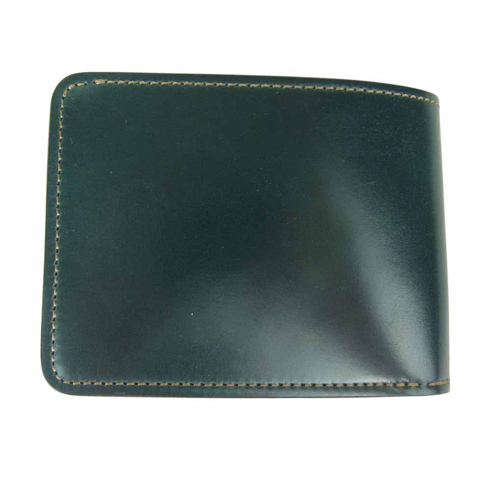 WILDSWANS ワイルドスワンズ wings-cordovan-eb タイガースブラザーズ別注 シェルコードバン 2つ折り ウォレット グリーン系【中古】