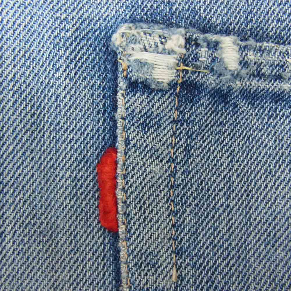 Levi's リーバイス オリジナル 501 66前期 刻印6 バックポケット裏シングル コインポケット裏チェーン インディゴブルー系【中古】