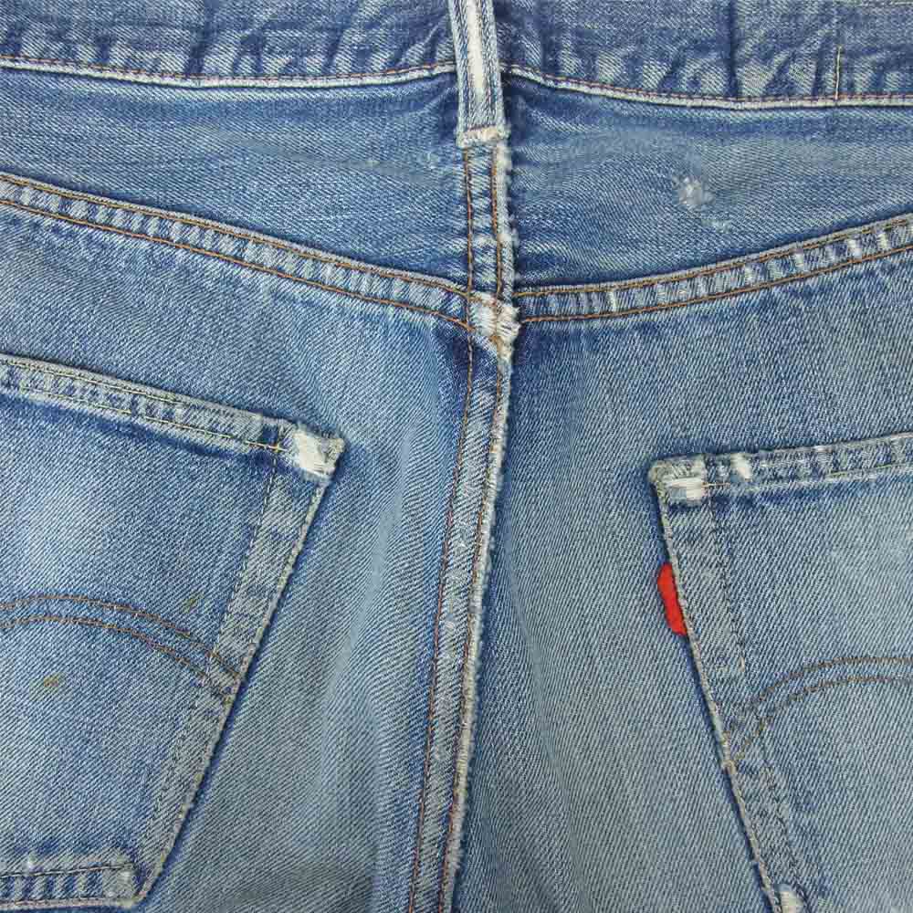 Levi's リーバイス オリジナル 501 66前期 刻印6 バックポケット裏シングル コインポケット裏チェーン インディゴブルー系【中古】