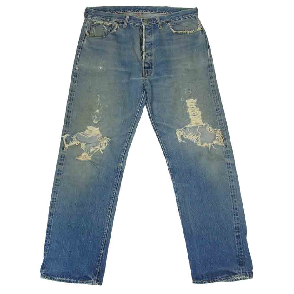 Levi's リーバイス オリジナル ヴィンテージ 501XX 刻印W Vステッチ 隠しリベット インディゴブルー系【中古】