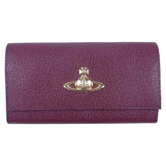 Vivienne Westwood ヴィヴィアンウエストウッド 3118C984  EXECUTIVE レザー 2つ折り 長財布 ワインレッド系【新古品】【未使用】【中古】