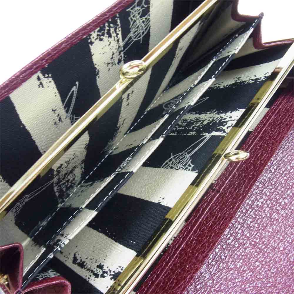 Vivienne Westwood ヴィヴィアンウエストウッド 3118C984  EXECUTIVE レザー 2つ折り 長財布 ワインレッド系【新古品】【未使用】【中古】
