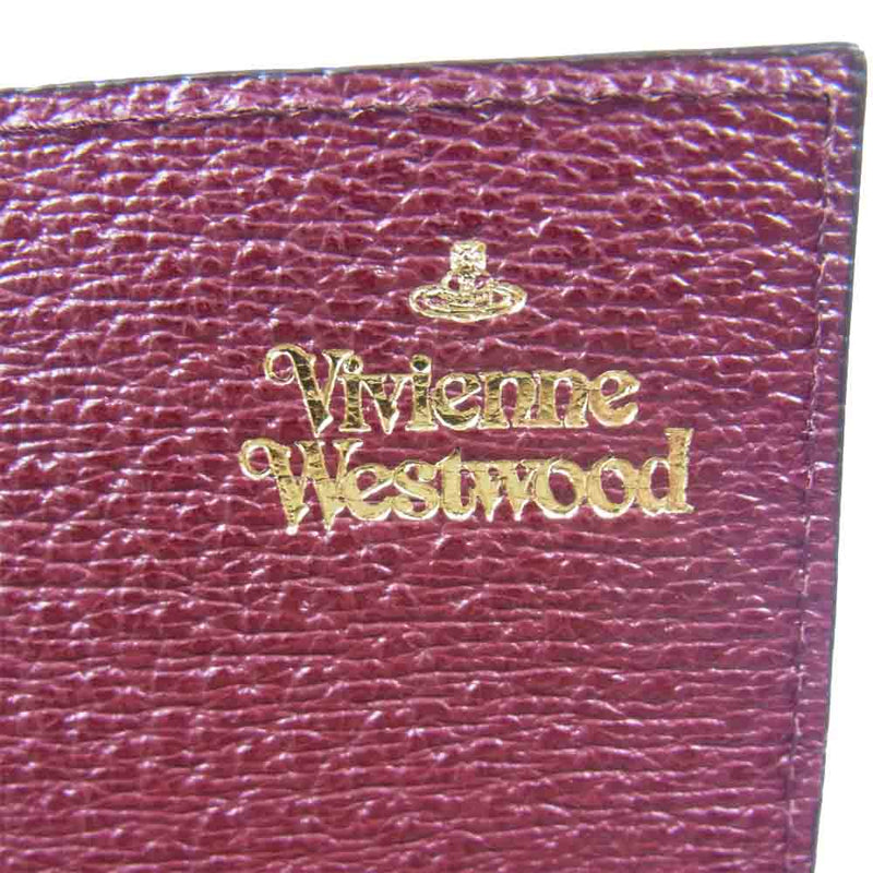 Vivienne Westwood ヴィヴィアンウエストウッド 3118C984  EXECUTIVE レザー 2つ折り 長財布 ワインレッド系【新古品】【未使用】【中古】