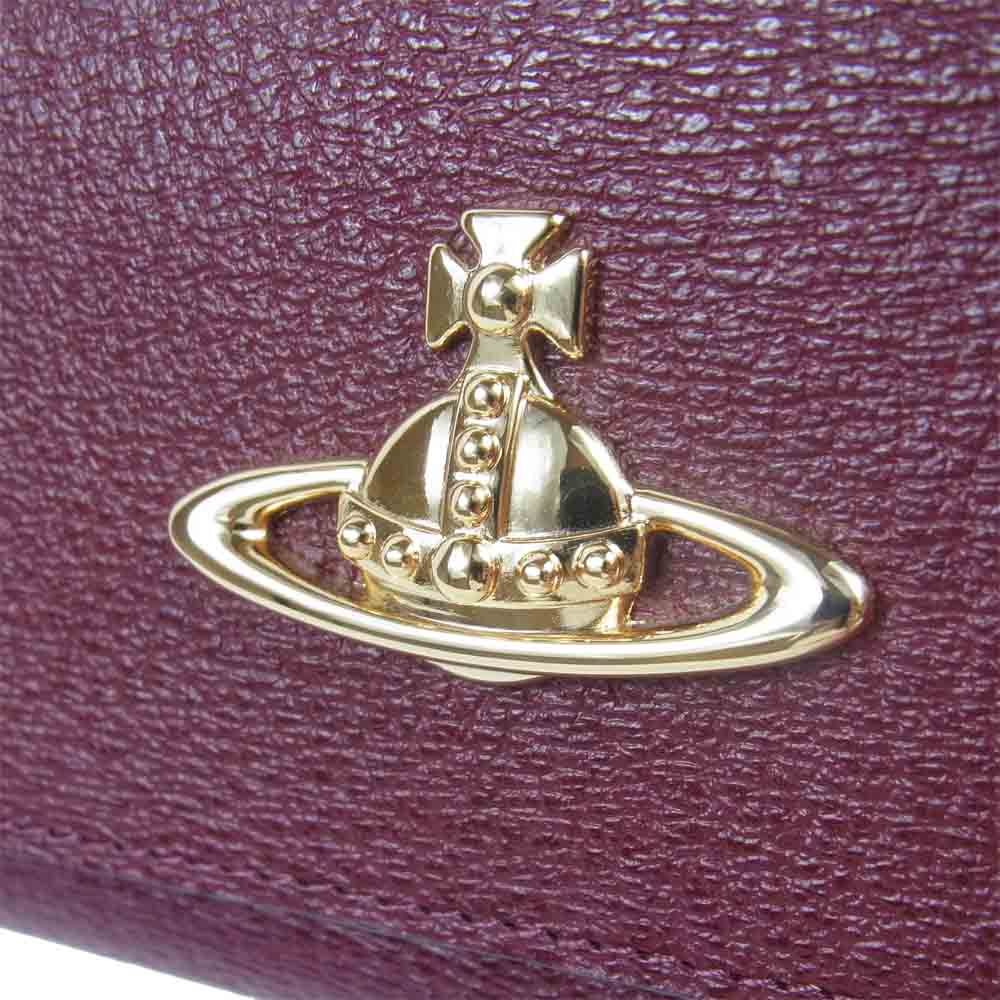 Vivienne Westwood ヴィヴィアンウエストウッド 3118C984  EXECUTIVE レザー 2つ折り 長財布 ワインレッド系【新古品】【未使用】【中古】