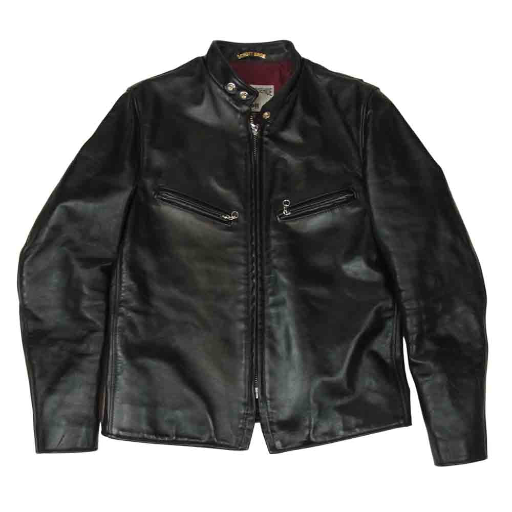 schott ショット 641XXH USA製 HORSE HIDE RIDERS ホース ハイド レザー シングル ライダース ブラック系 36【中古】