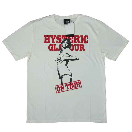 HYSTERIC GLAMOUR ヒステリックグラマー 4CT-4743 HYS ON TIME ガールズ プリント ホワイト系 L【美品】【中古】