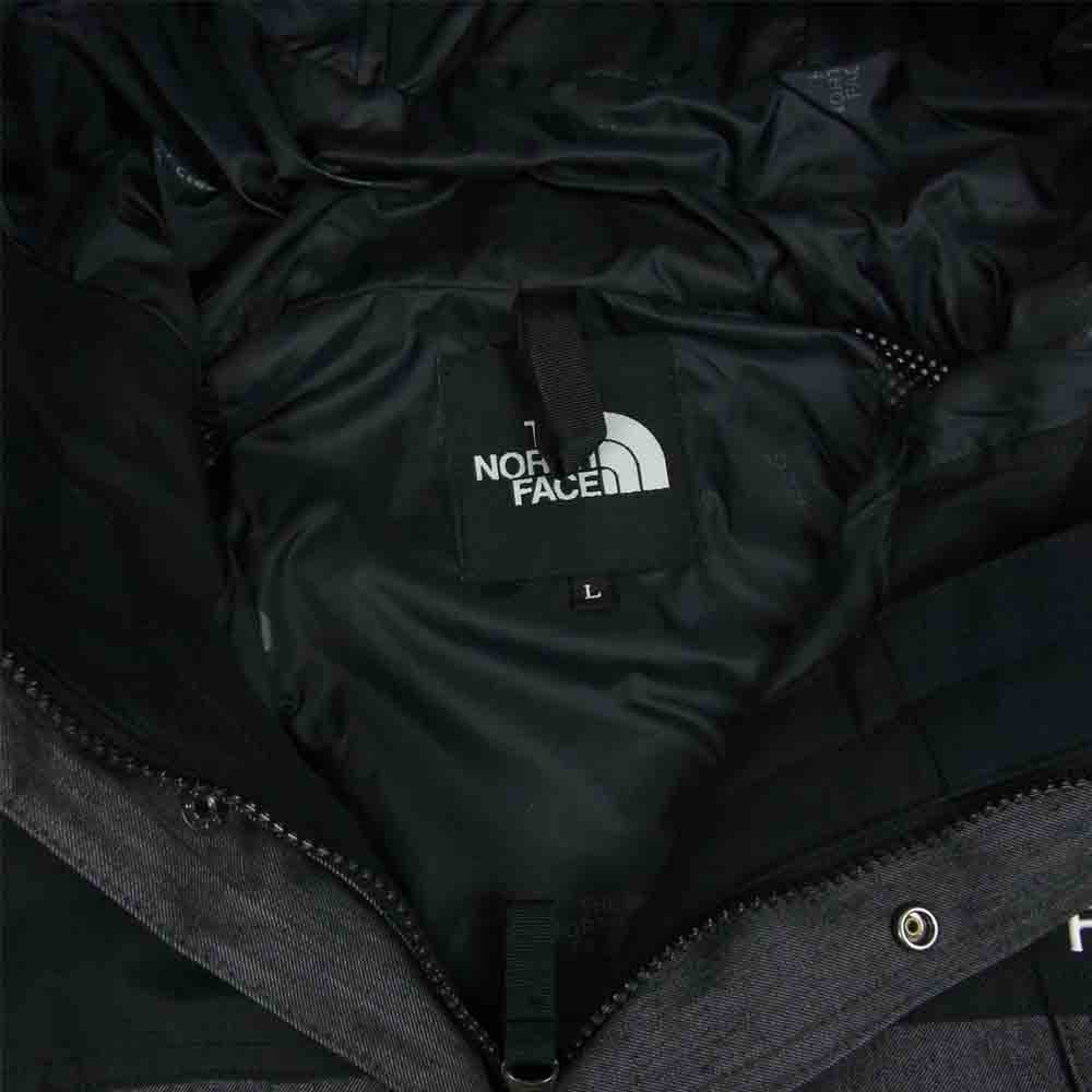 THE NORTH FACE ノースフェイス NP12032 mountain light denim jacket GORE-TEX マウンテン ライト デニム ジャケット ゴアテックス ブラック系 L【中古】