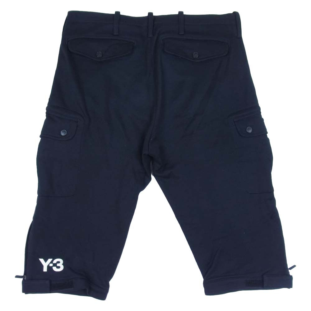 Yohji Yamamoto ヨウジヤマモト Y-3 ワイスリー CARGO HALF PANTS カーゴ ハーフ パンツ ブラック系 XS【中古】