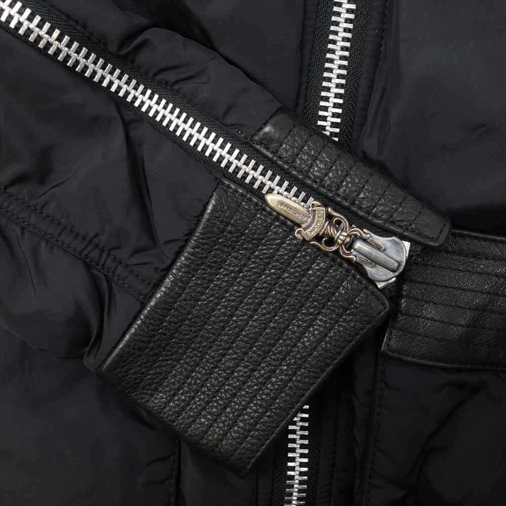 CHROME HEARTS クロムハーツ（原本無） 国内正規品 DEGENERATE バックBSフレア レザー切替 ナイロン ブルゾン M(JVP) ブラック系 M【中古】