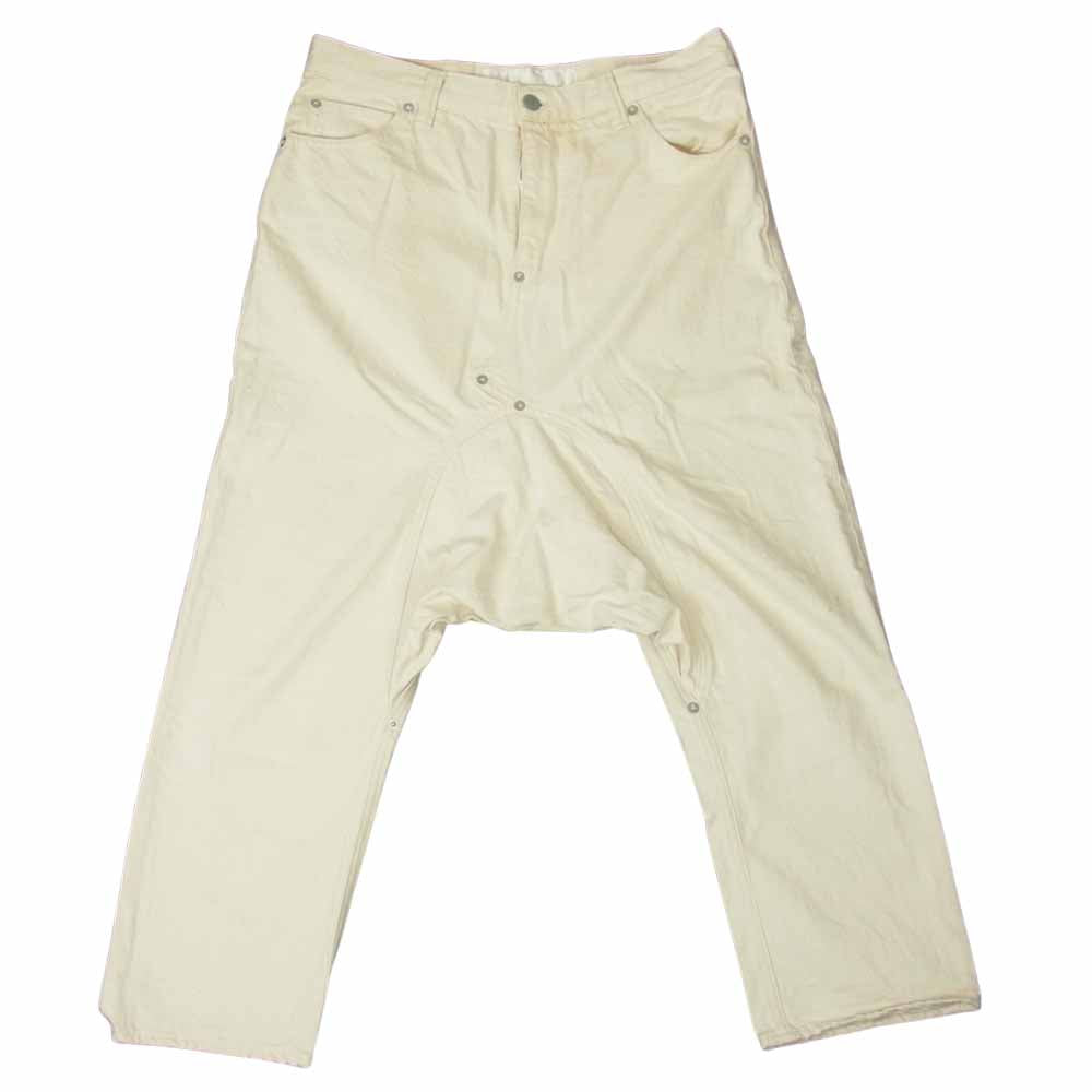 COMME des GARCONS コムデギャルソン EO-P003 GANRYU ガンリュウ コットン サルエル パンツ 生成 オフホワイト系 S【中古】