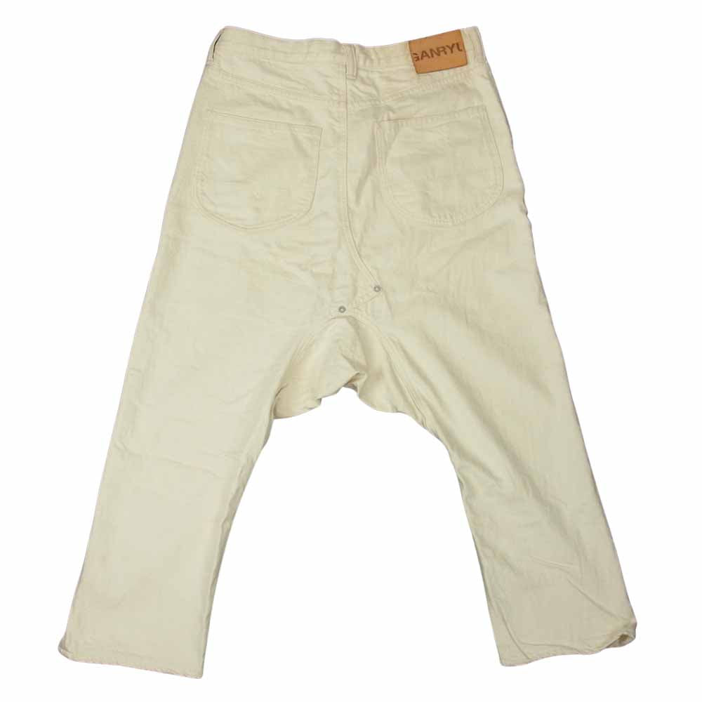 COMME des GARCONS コムデギャルソン EO-P003 GANRYU ガンリュウ コットン サルエル パンツ 生成 オフホワイト系 S【中古】