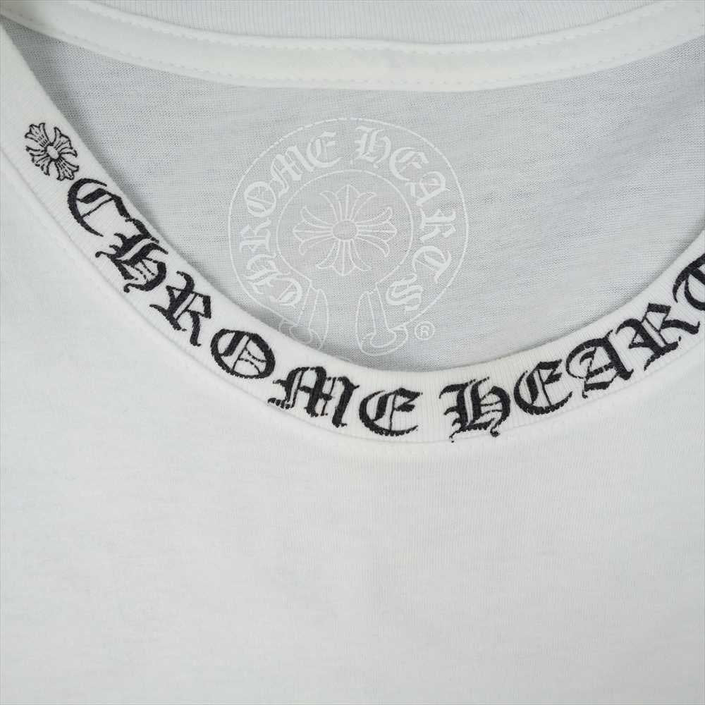 CHROME HEARTS クロムハーツ（原本無） 国内正規品 CHクロス ネック ロゴ プリント 半袖 Tシャツ ホワイト系 XL【中古】