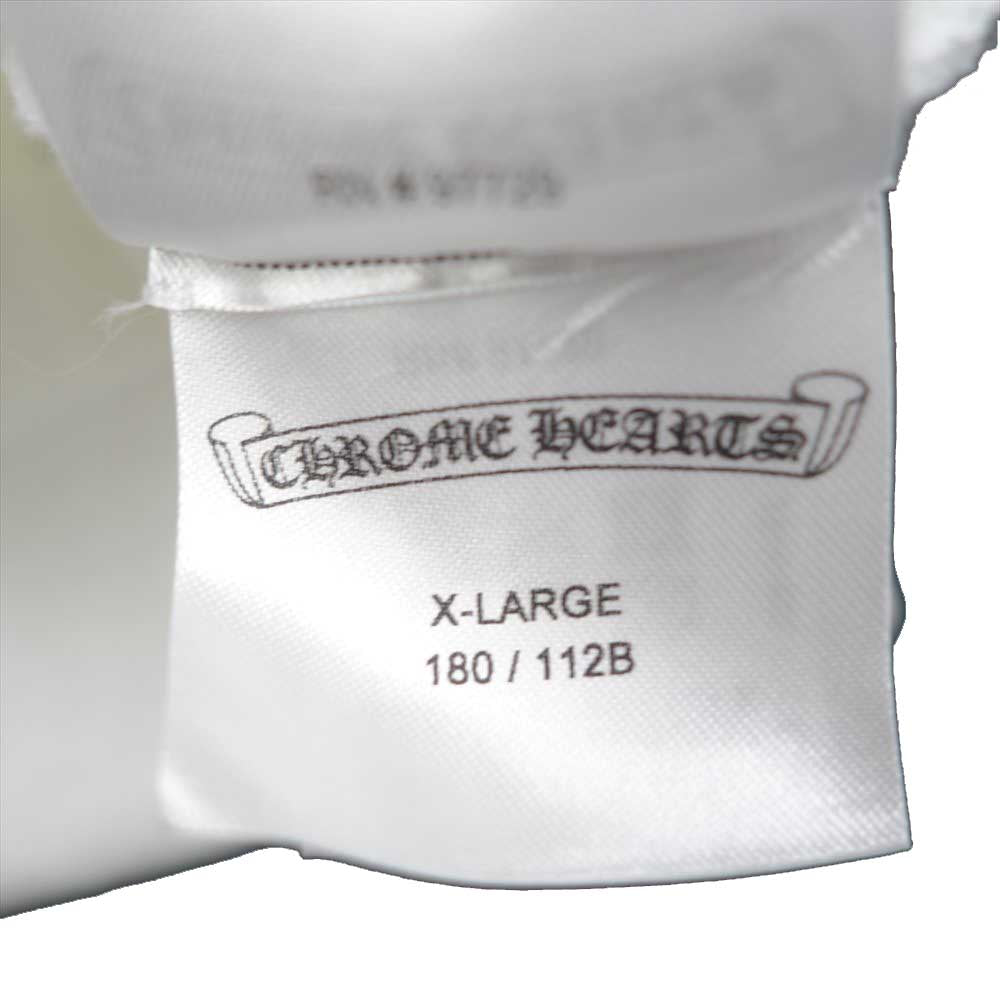 CHROME HEARTS クロムハーツ（原本無） 国内正規品 CHクロス ネック ロゴ プリント 半袖 Tシャツ ホワイト系 XL【中古】