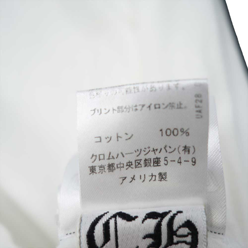 CHROME HEARTS クロムハーツ（原本無） 国内正規品 CHクロス ネック ロゴ プリント 半袖 Tシャツ ホワイト系 XL【中古】