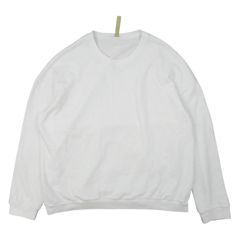 CHROME HEARTS クロムハーツ（原本無） 国内正規品 CHプラス ジャガード クルーネック スウェット ホワイト系 XL【中古】