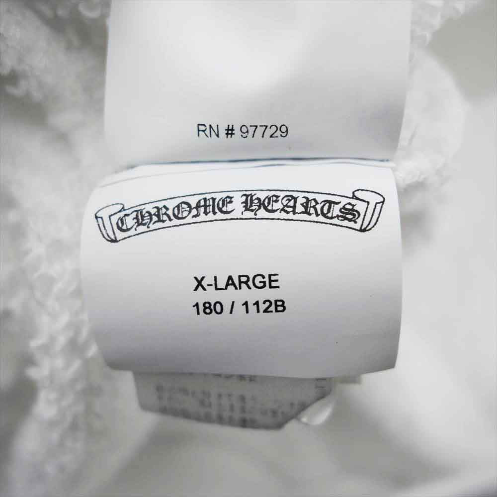 CHROME HEARTS クロムハーツ（原本無） 国内正規品 CHプラス ジャガード クルーネック スウェット ホワイト系 XL【中古】