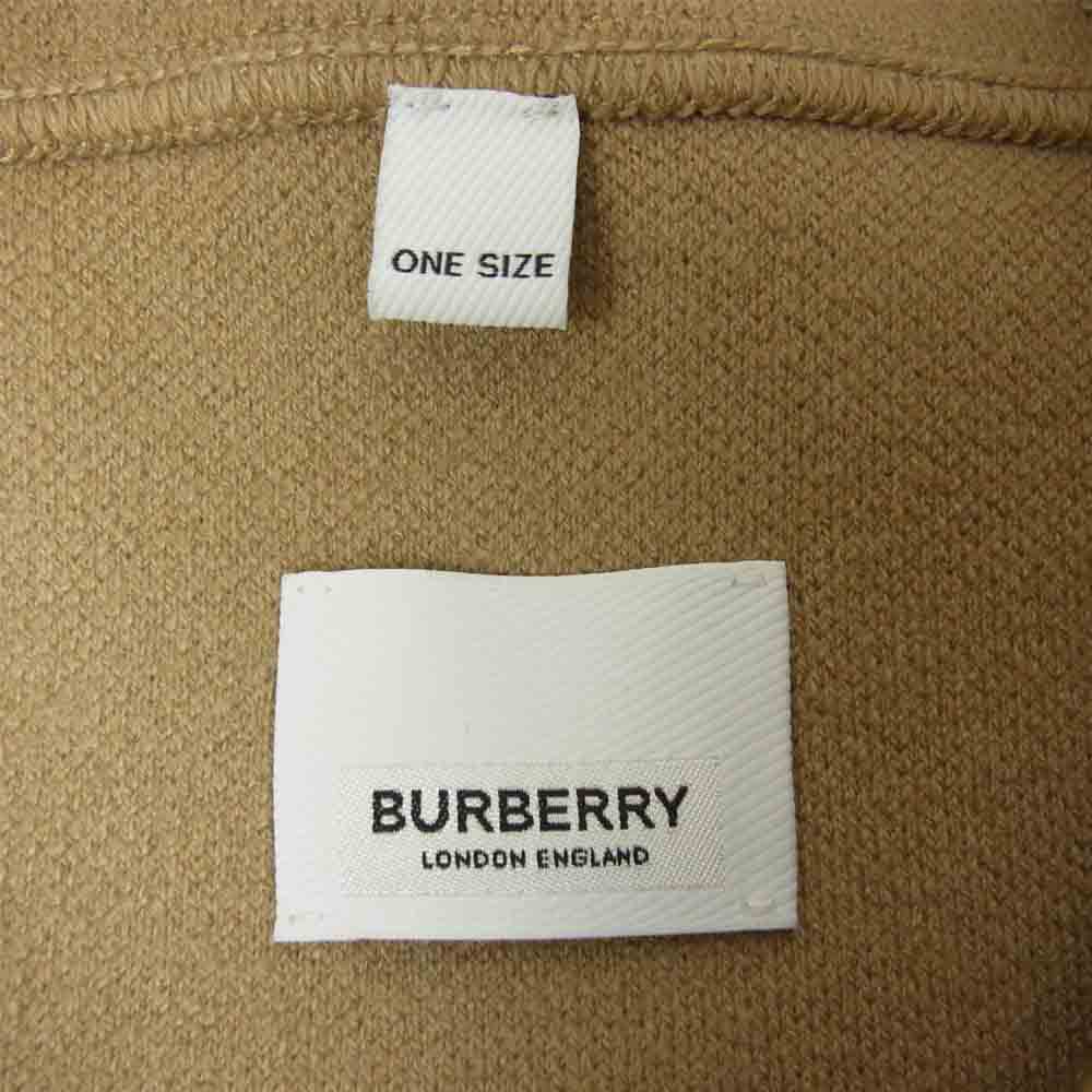 BURBERRY バーバリー CNSHAYIN2801SHA 国内正規品 TB ロゴ ウールブレンド ジャカード フーデッド ケープ ポンチョ ベージュ系 ONE SIZE【中古】