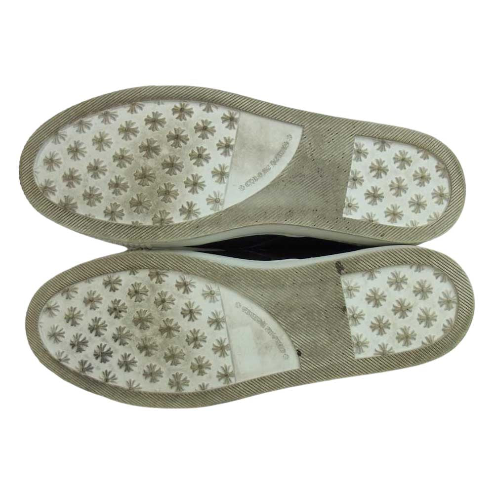 CHROME HEARTS クロムハーツ（原本無） SLIP ON  CH PLS PTCH CHプラス レザーパッチ ダガー スリッポン ブラック系 43【中古】