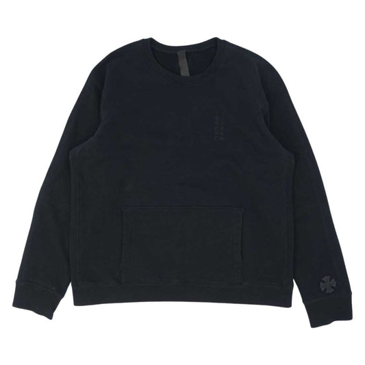 CHROME HEARTS クロムハーツ（原本無） 国内正規品 CHプラス レザー パッチ スウェット ブラック系 XL【中古】