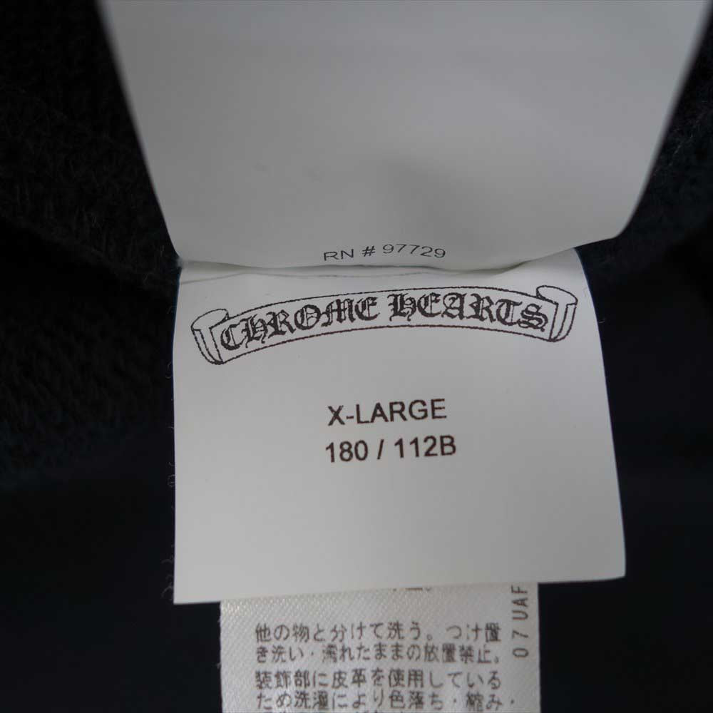 CHROME HEARTS クロムハーツ（原本無） 国内正規品 CHプラス レザー パッチ スウェット ブラック系 XL【中古】