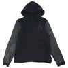 CHROME HEARTS クロムハーツ（原本無） SLIT HD PLVR CH クロスパッチ レザー切替 サイドスリット プルオーバー パーカー ブラック系 M【中古】