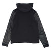 CHROME HEARTS クロムハーツ（原本無） SLIT HD PLVR CH クロスパッチ レザー切替 サイドスリット プルオーバー パーカー ブラック系 M【中古】
