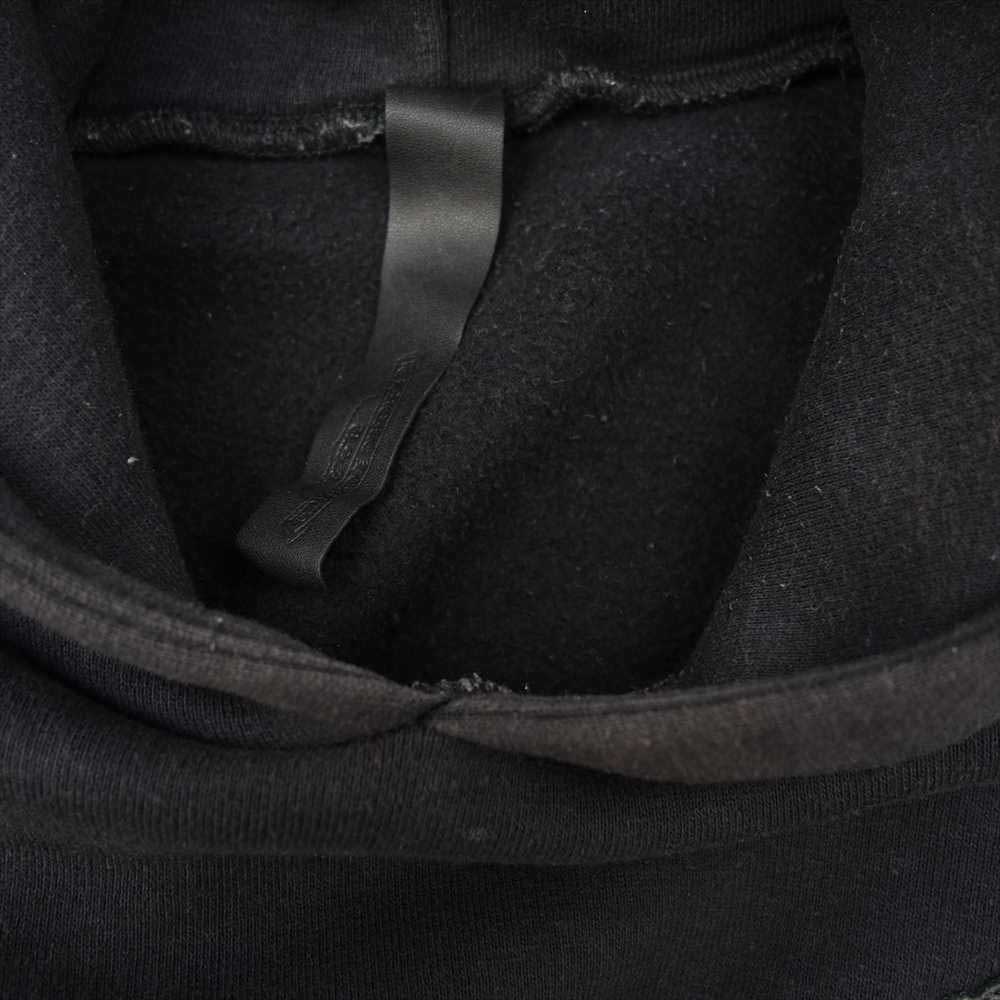CHROME HEARTS クロムハーツ（原本無） SLIT HD PLVR CH クロスパッチ レザー切替 サイドスリット プルオーバー パーカー ブラック系 M【中古】