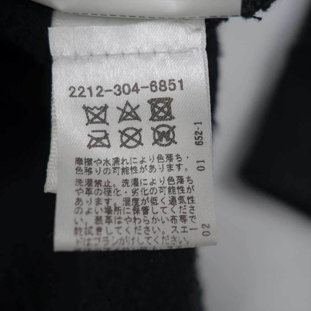 CHROME HEARTS クロムハーツ（原本無） SLIT HD PLVR CH クロスパッチ レザー切替 サイドスリット プルオーバー パーカー ブラック系 M【中古】