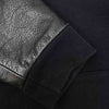 CHROME HEARTS クロムハーツ（原本無） SLIT HD PLVR CH クロスパッチ レザー切替 サイドスリット プルオーバー パーカー ブラック系 M【中古】